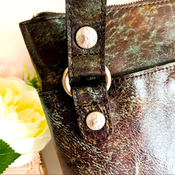 Patricia Nash Crossbody Bag Tooled Turquoise Stipes Sling Crossbody Bag - Picture 8 of 16